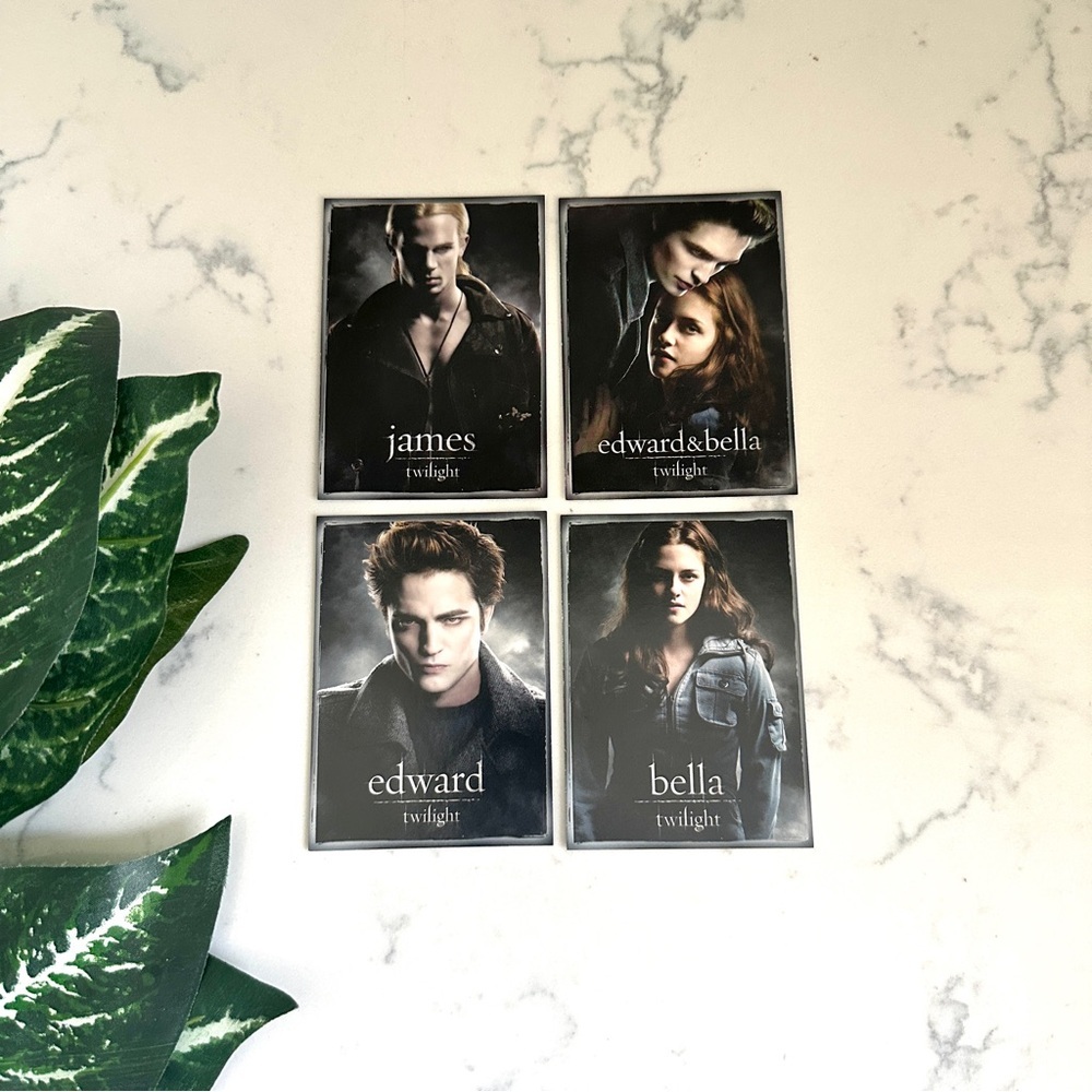 Twilight Edward & Bella James 4 Card Set 2008 First Movie Promo Merchandise